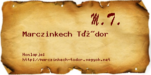 Marczinkech Tódor névjegykártya